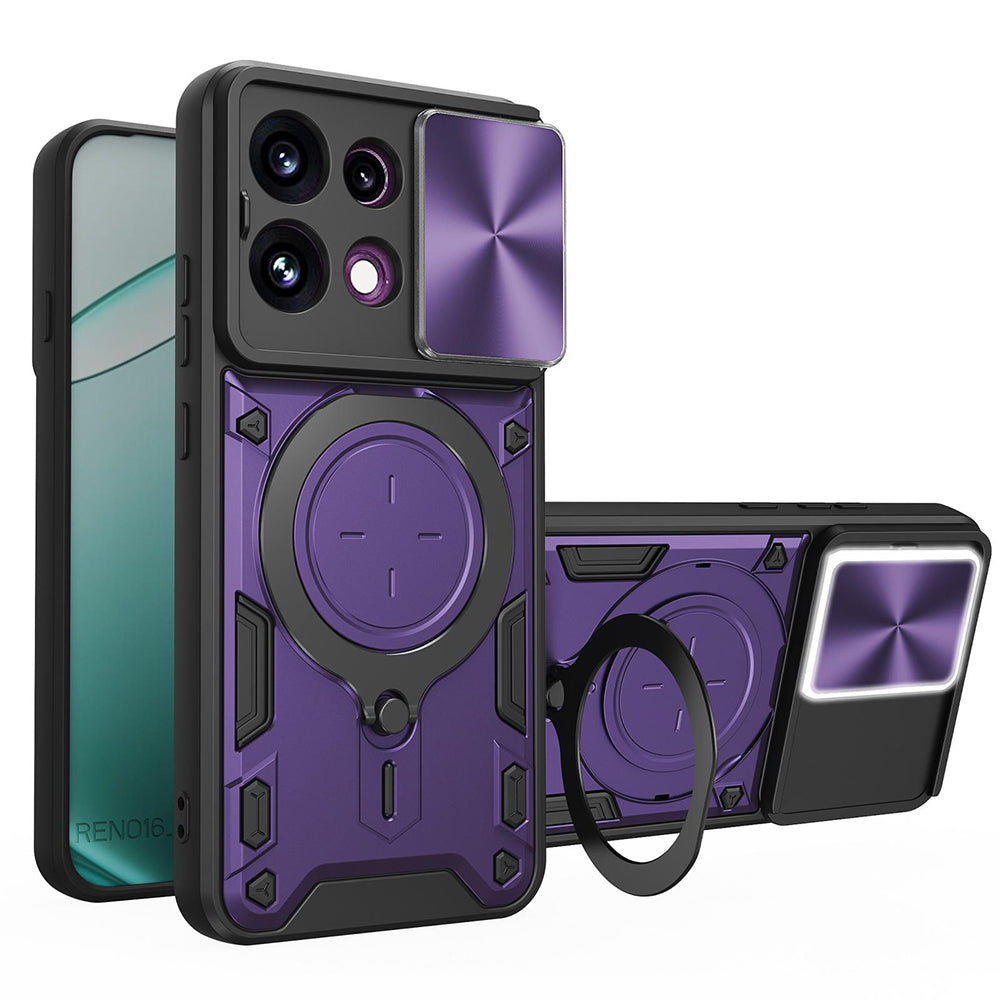 Θήκη για Oppo Reno16 F / Reno16 FS, Techsuit, CamGuard Pro, Μωβ