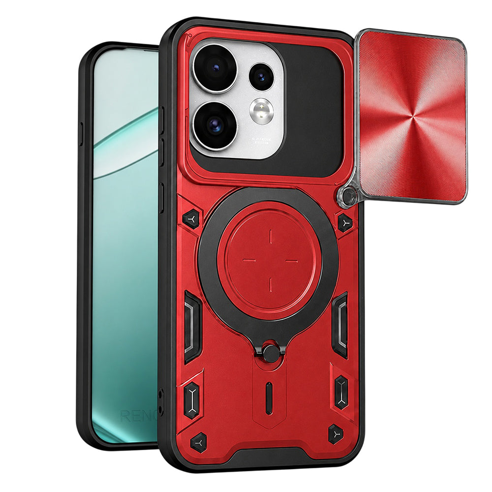 Case for Oppo Reno16 / Reno16 Pro, Techsuit, CamGuard Pro, Red