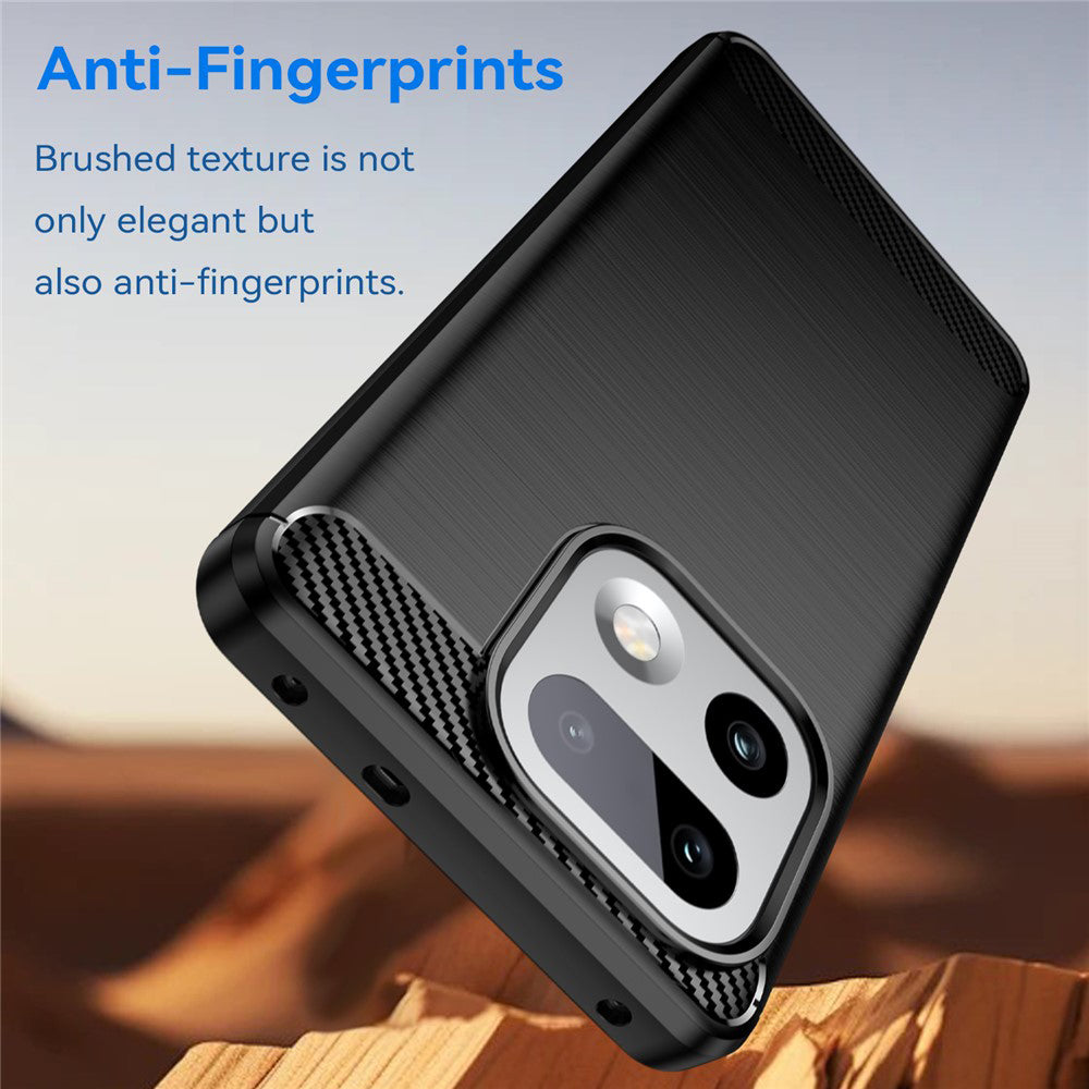 Θήκη για Realme 16 Pro+, Techsuit, Καρμπόν, Μαύρη