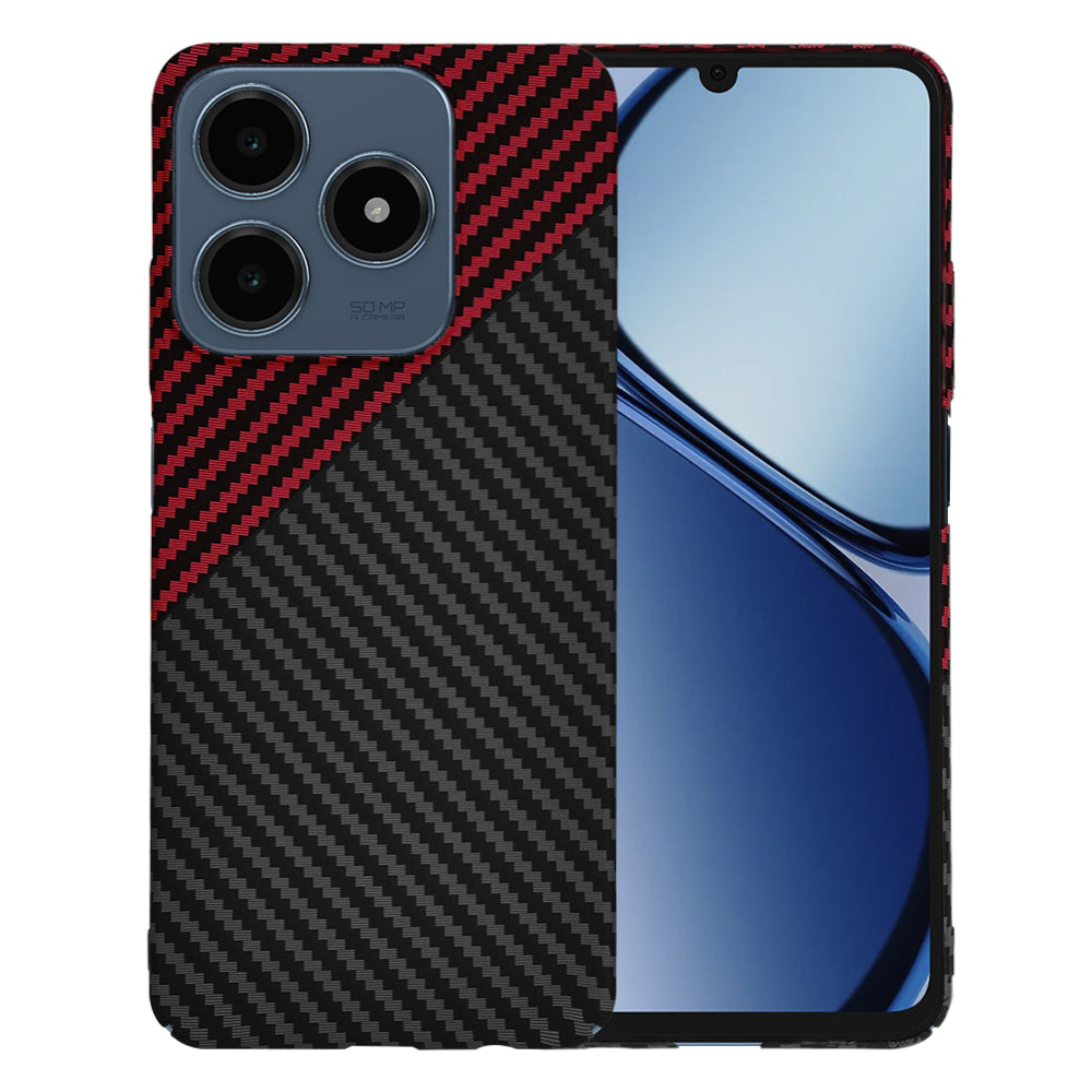 Θήκη για Realme C63 / C61, Techsuit, Carbonite FiberShell, Μαύρο Κόκκινο