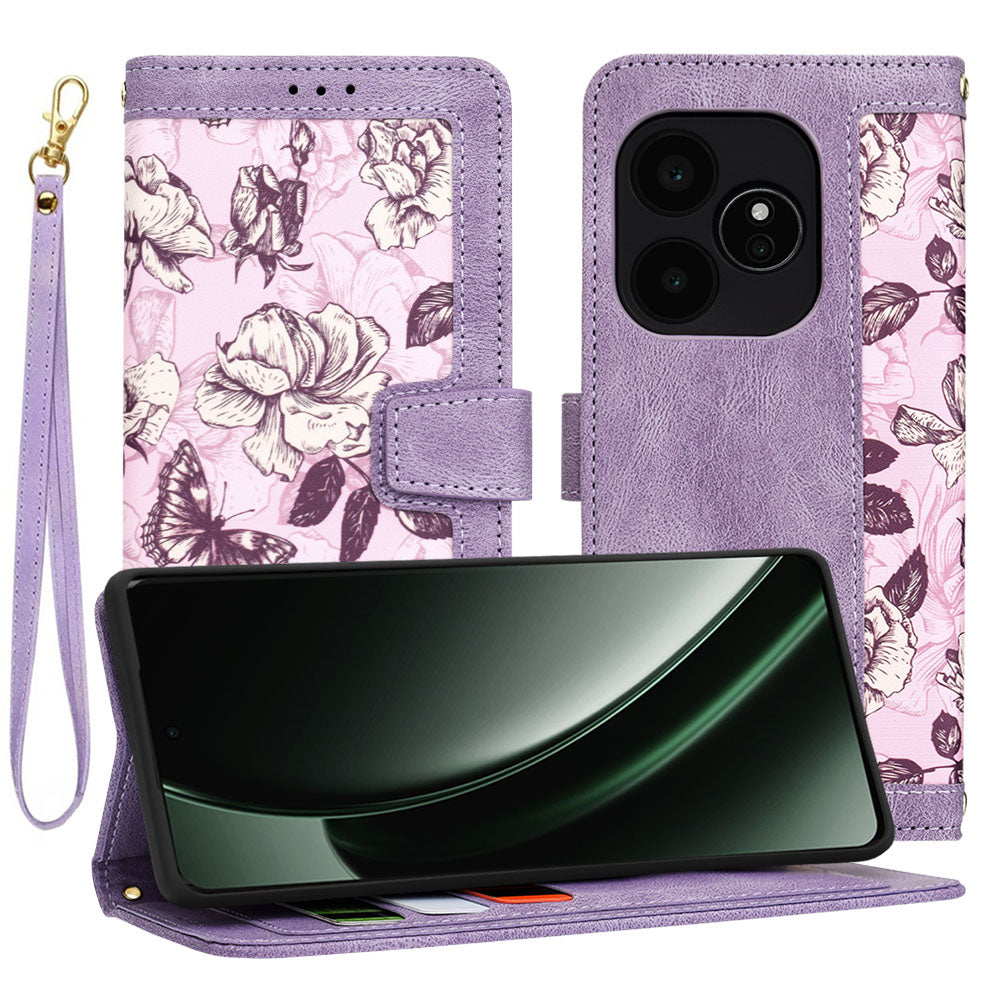 Θήκη για Realme GT 6T / GT 6, Techsuit, FlipCraft, Μωβ