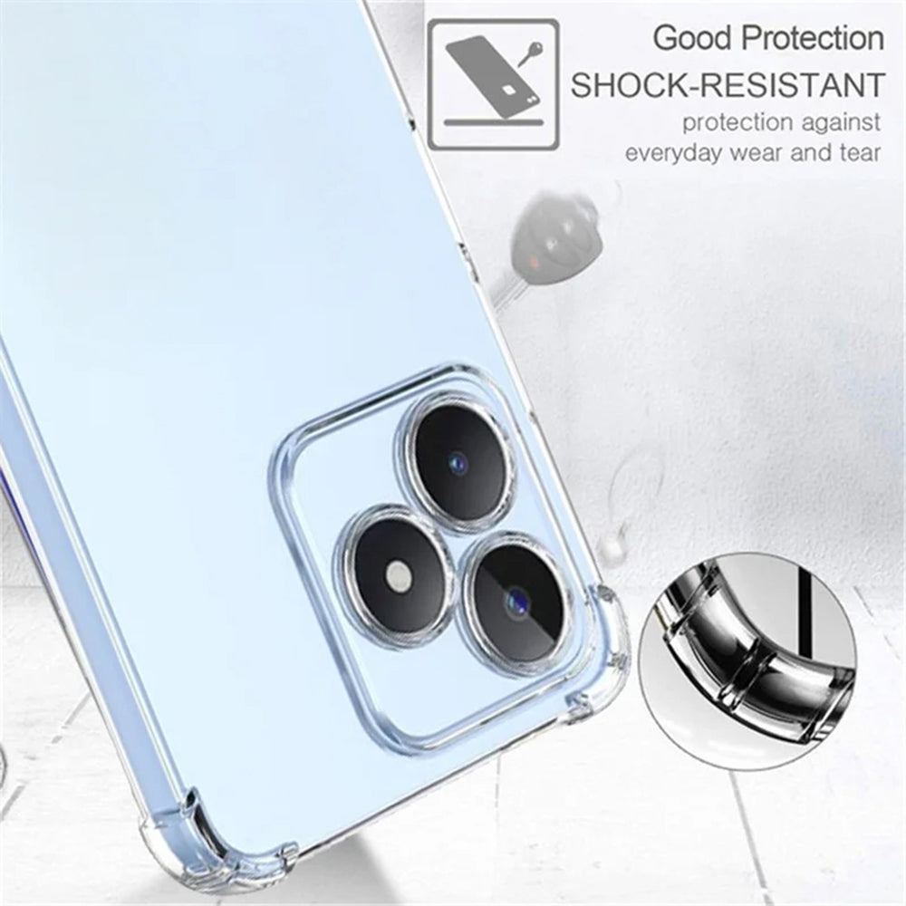 Θήκη για Realme Note 50 / C51, Techsuit, Ανθεκτική σε Κρούσεις Διαφανής, Διάφανη