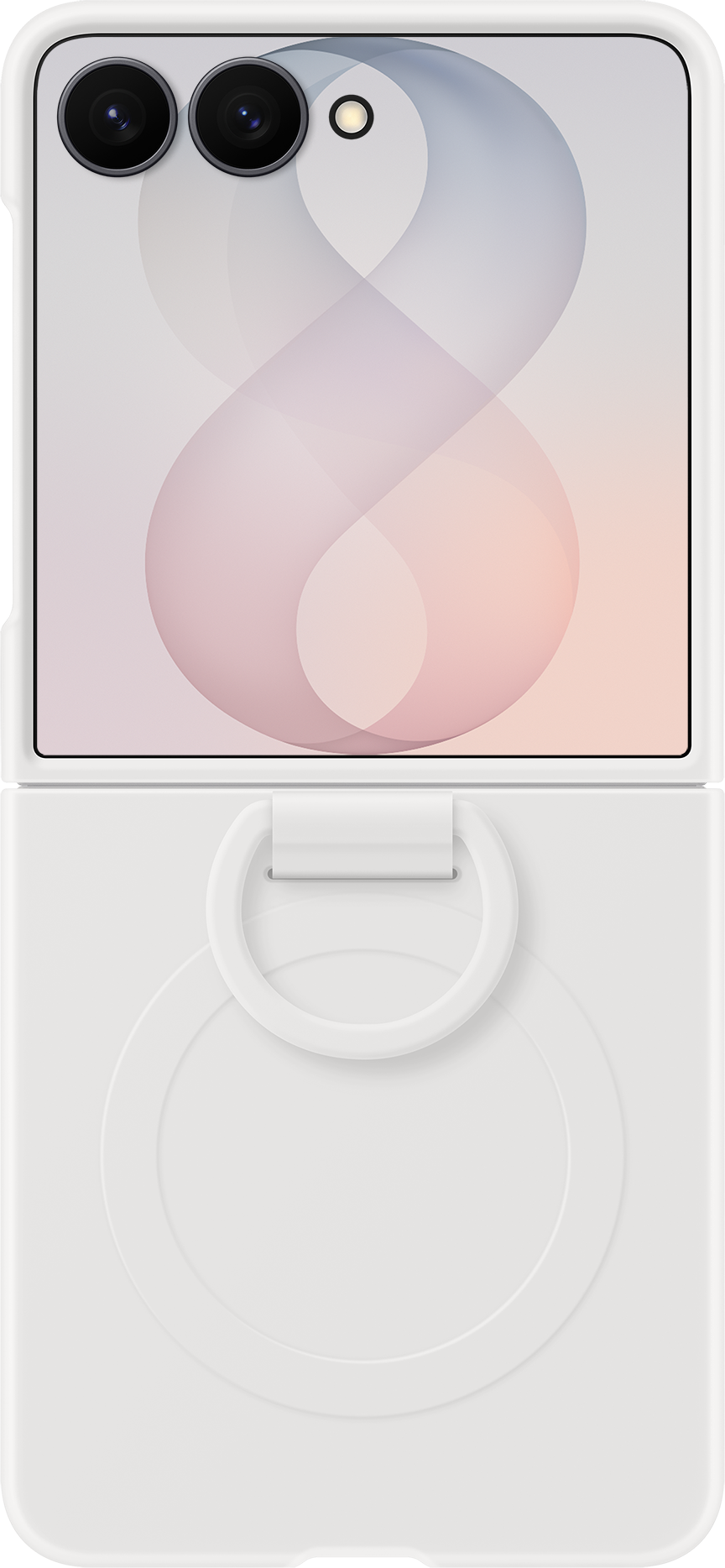 Θήκη για Samsung Galaxy Z Flip8 F776, Silicone Ring Magnet, Λευκό EF-EF776CWEGWW