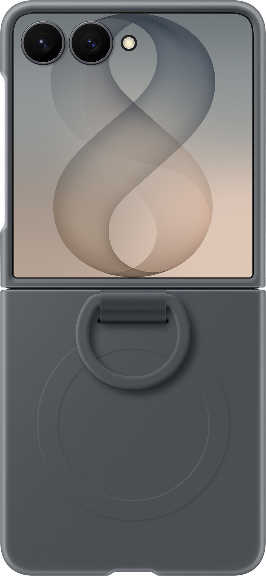 Θήκη για Samsung Galaxy Z Flip8 F776, Silicone Ring Magnet, Μαύρο EF-EF776CBEGWW