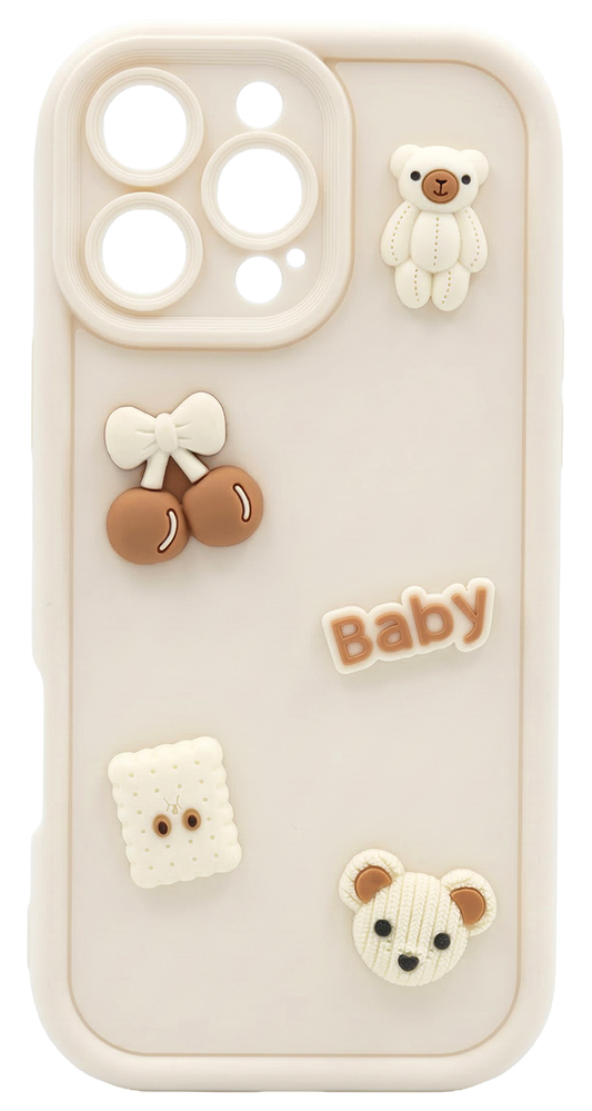 Θήκη για Samsung Galaxy A26 A266, OEM, Ultra Trendy 3D Bear, Μπεζ