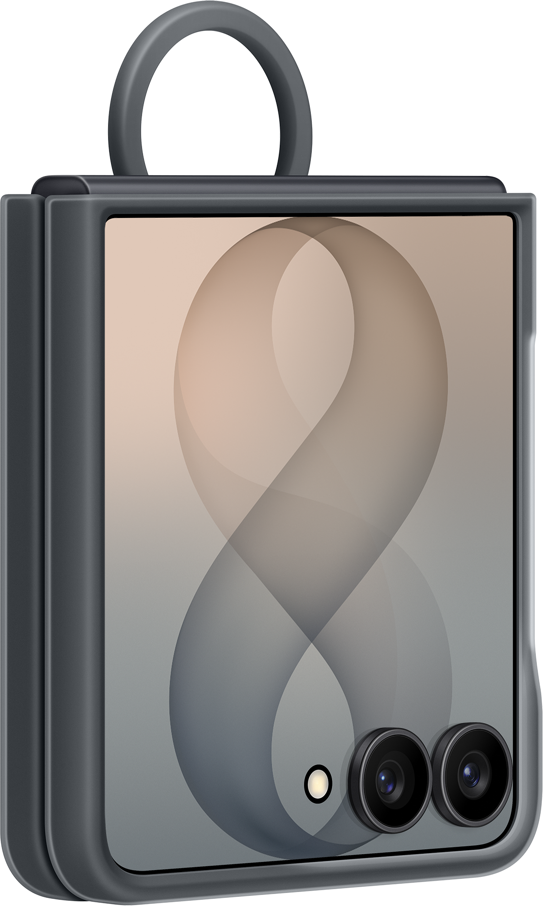 Θήκη για Samsung Galaxy Z Flip8 F776, Silicone Ring Magnet, Μαύρο EF-EF776CBEGWW