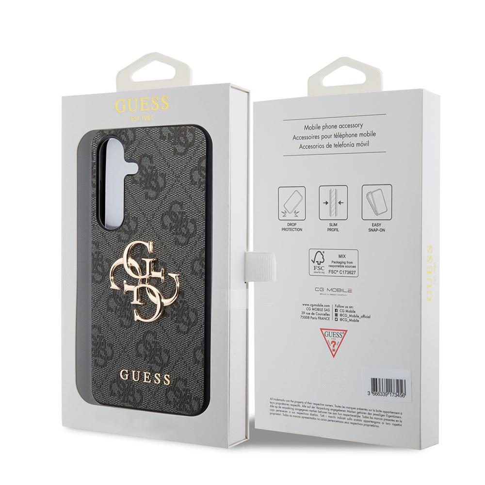 Θήκη για Samsung Galaxy S24+ S926, Guess, 4G Big Logo, Μαύρη, Επανασφραγισμένη