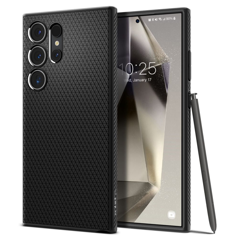 Θήκη για Samsung Galaxy S24 Ultra S928, Spigen, Liquid Air, Μαύρη ACS07287