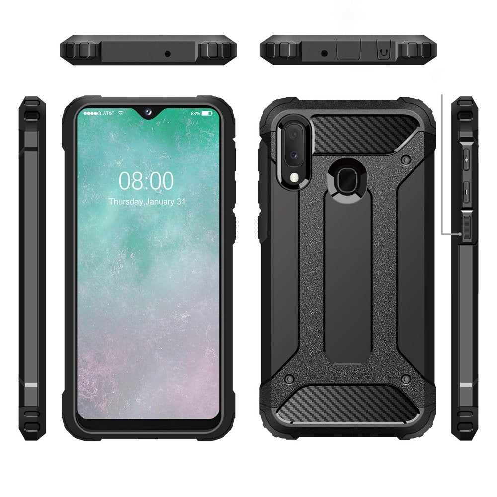 Θήκη για Samsung Galaxy A20e A202, Techsuit, Hybrid Armor, Μαύρο