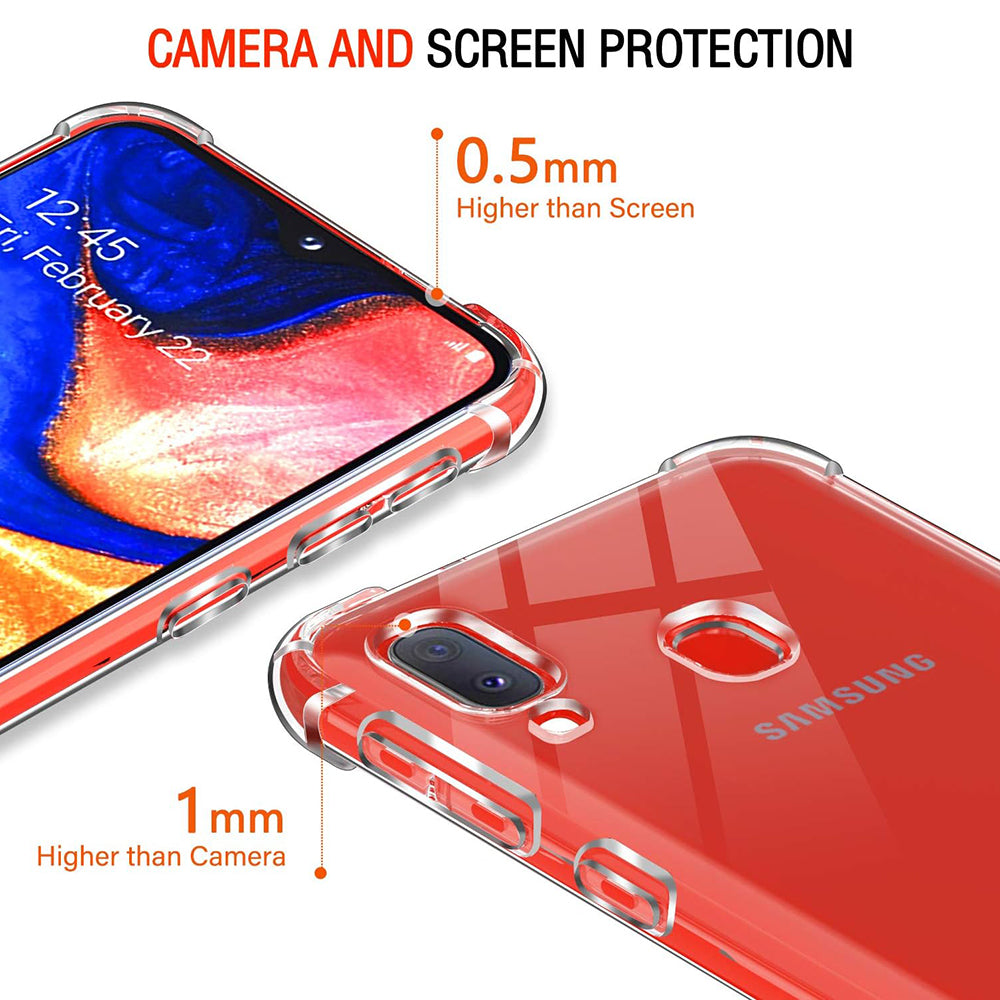 Θήκη για Samsung Galaxy A20e A202, Techsuit, Ανθεκτική σε Κρούσεις Διαφανής, Διάφανη
