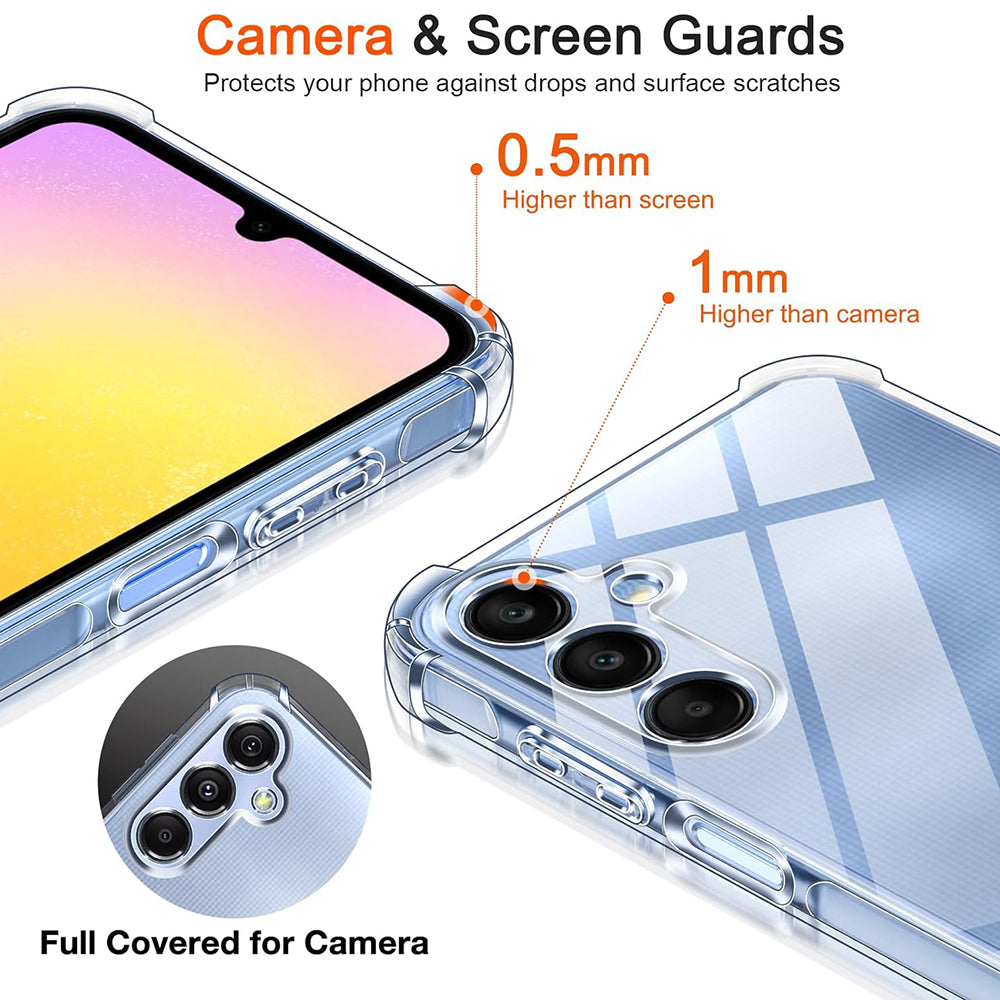 Θήκη για Samsung Galaxy A25 A256, Techsuit, Ανθεκτική σε Κρούσεις Διαφανής, Διάφανη