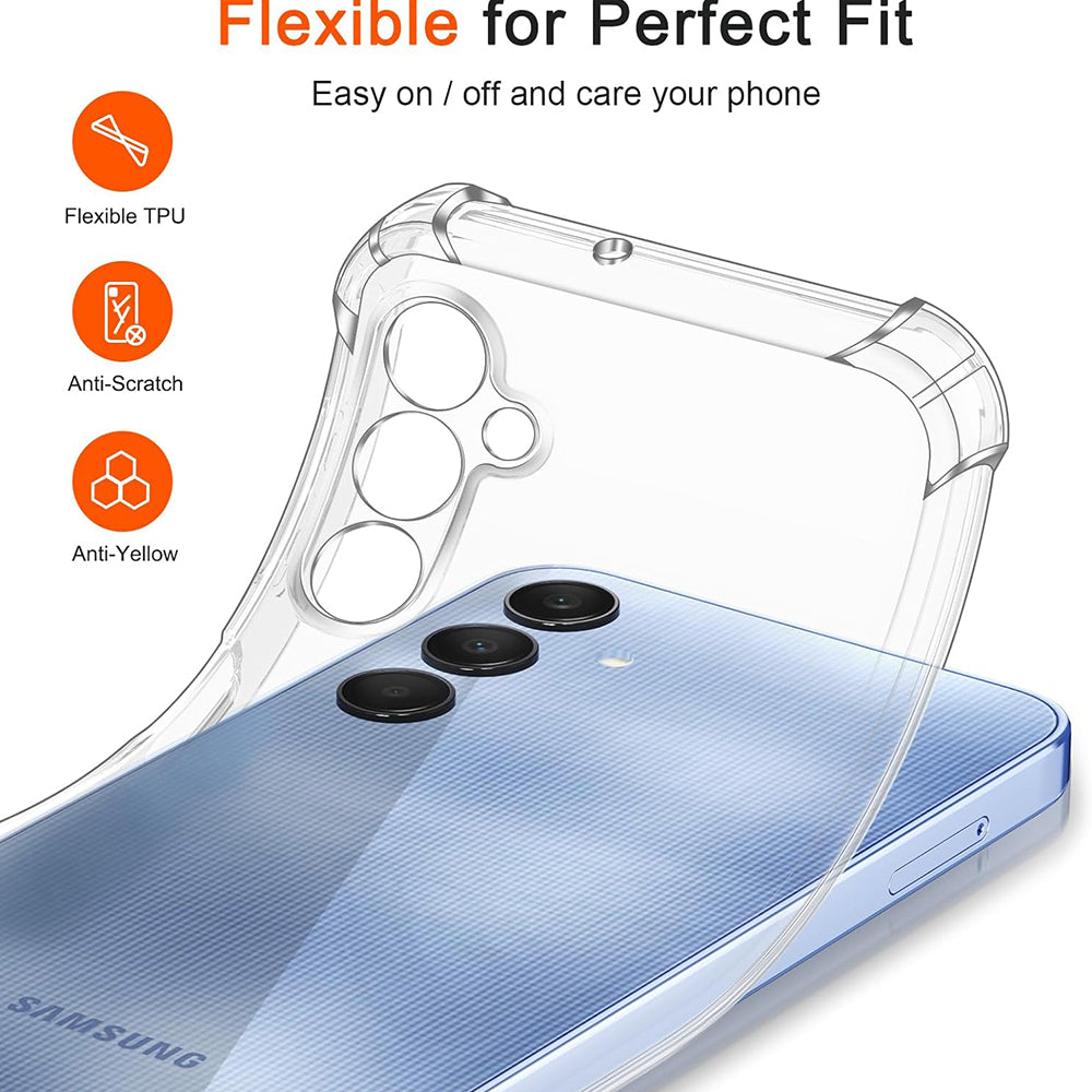 Θήκη για Samsung Galaxy A25 A256, Techsuit, Ανθεκτική σε Κρούσεις Διαφανής, Διάφανη
