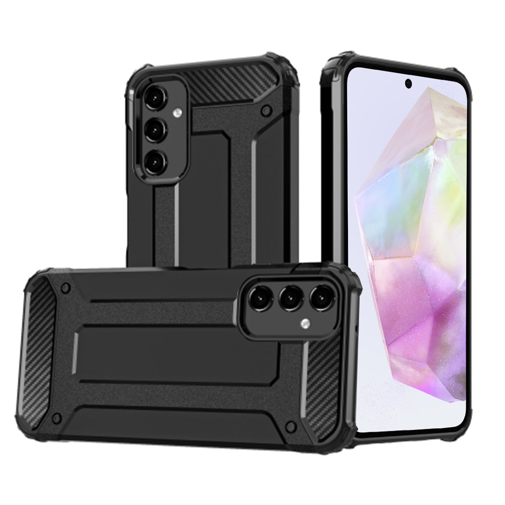 Θήκη για Samsung Galaxy A35 5G A356, Techsuit, Hybrid Armor, Μαύρη