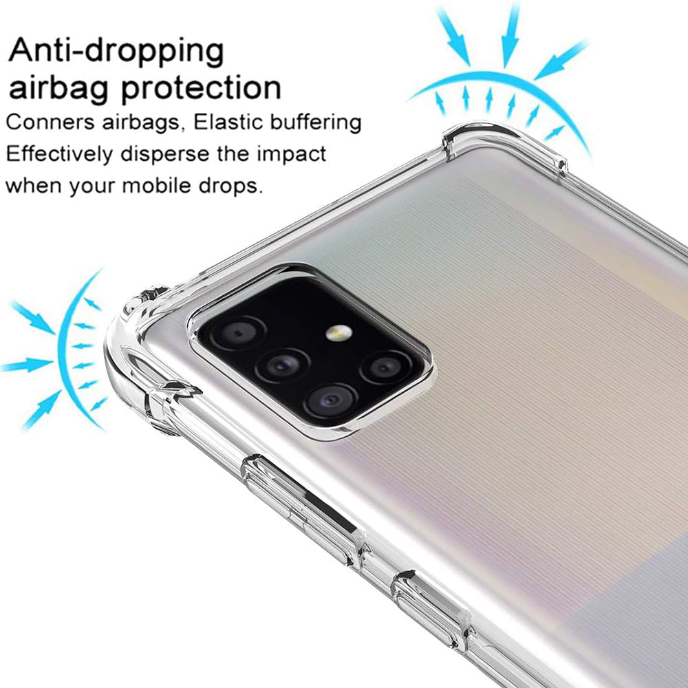 Θήκη για Samsung Galaxy A51 A515, Techsuit, Ανθεκτική σε Κρούσεις Διαφανής, Διάφανη