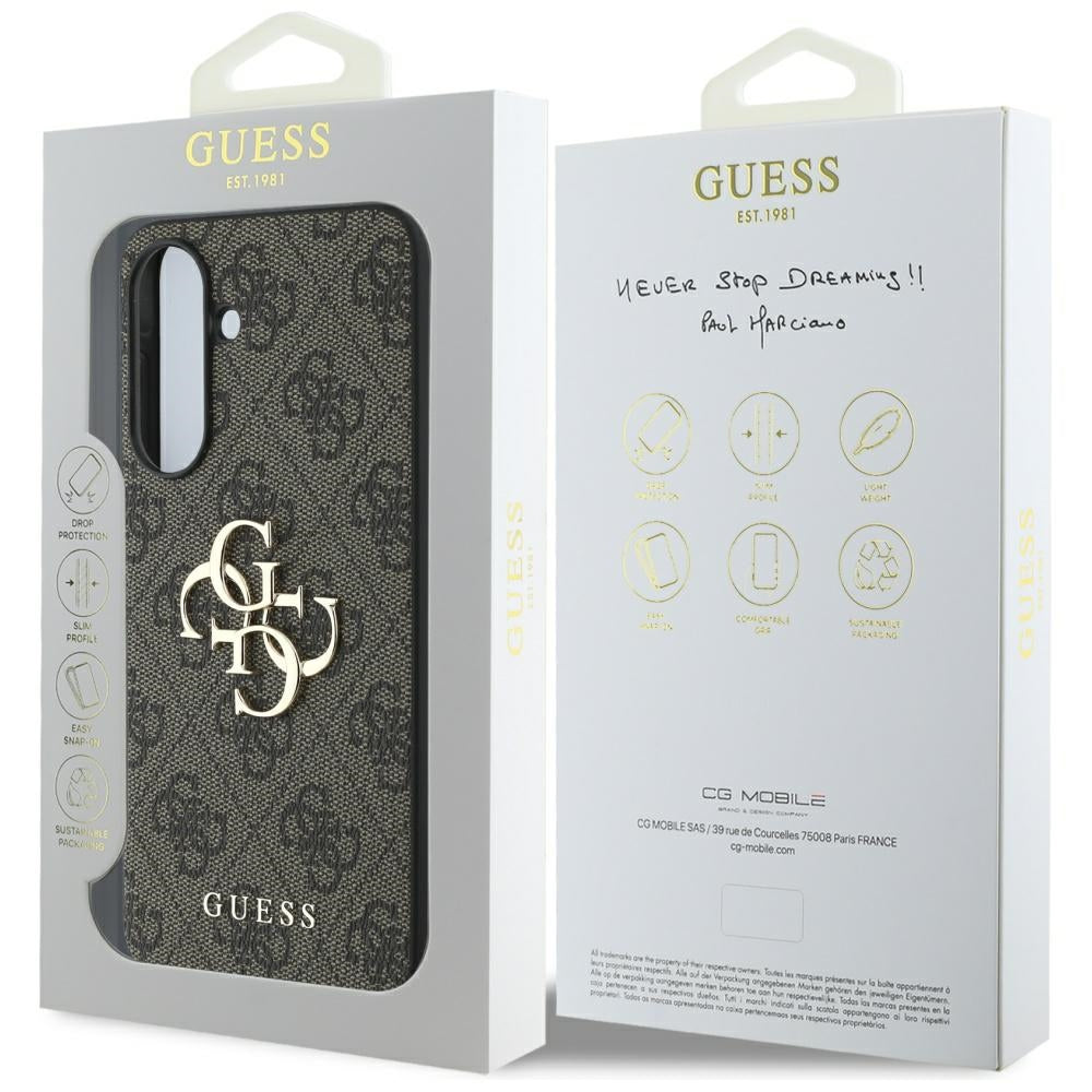 Θήκη για Samsung Galaxy A56 A566, Guess, 4G Big Logo, Καφέ