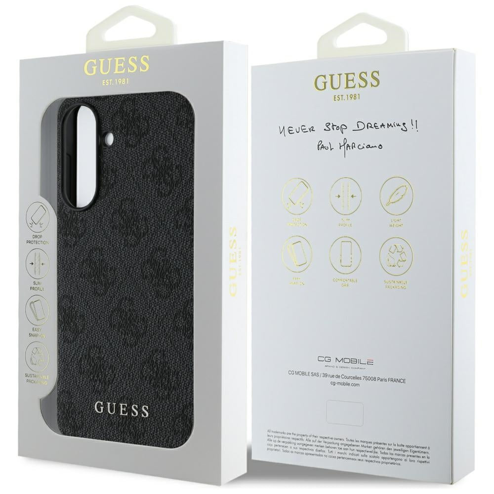Θήκη για Samsung Galaxy A56 A566, Guess, 4G Charm, Μαύρη