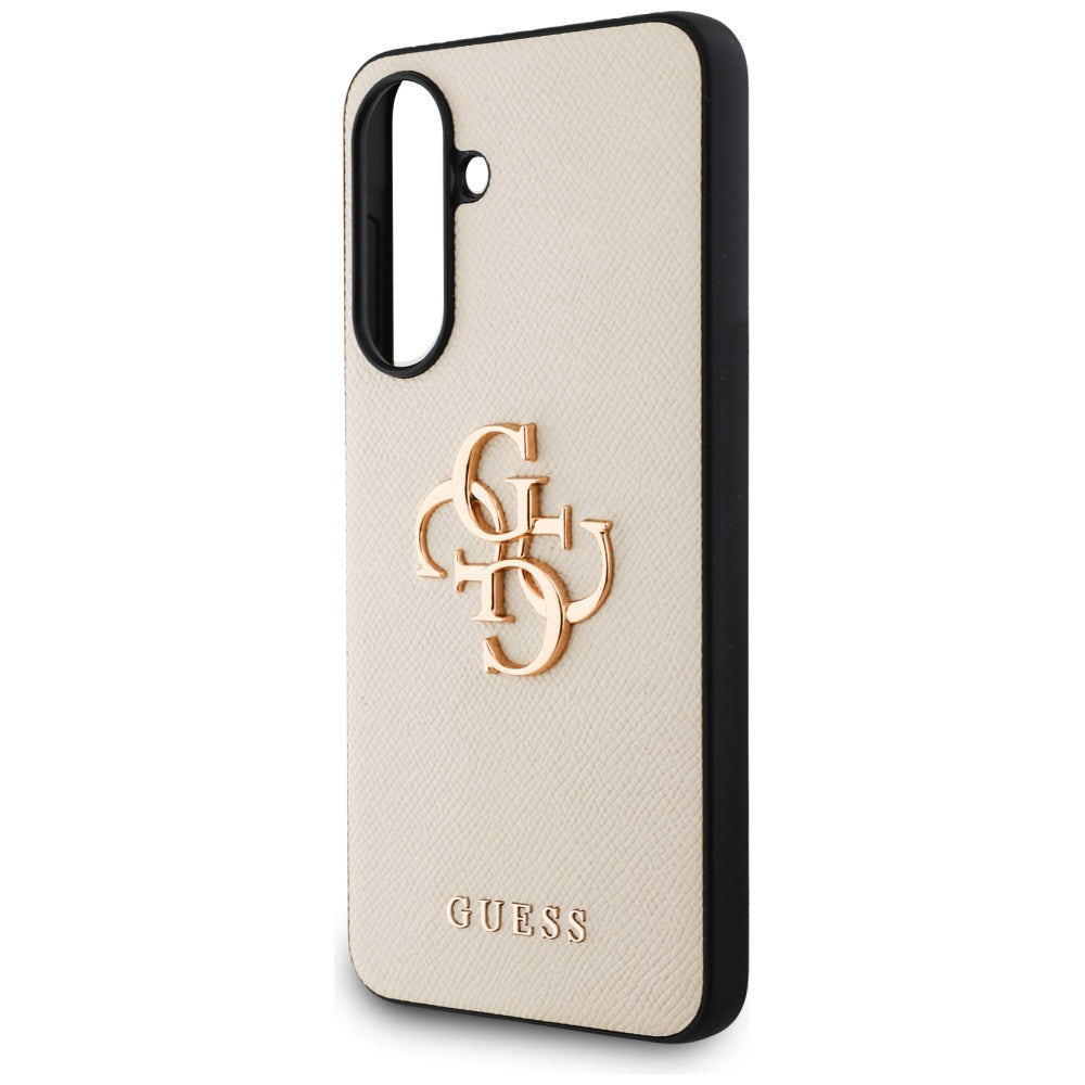 Θήκη για Samsung Galaxy A56 A566, Guess, 4G Grained Big and Classic Logo, Μπεζ