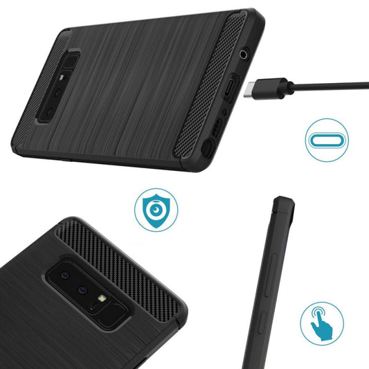 Θήκη για Samsung Galaxy Note 8 N950, Techsuit, Carbon, Μαύρο