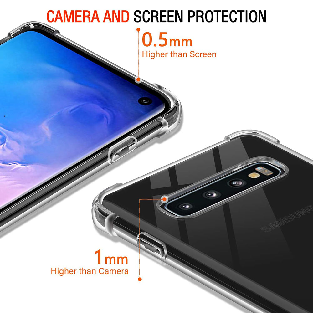 Θήκη για Samsung Galaxy S10 G973, Techsuit, Ανθεκτική σε Κρούσεις Διαφανής, Διάφανη