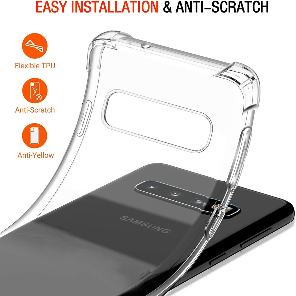 Θήκη για Samsung Galaxy S10 G973, Techsuit, Ανθεκτική σε Κρούσεις Διαφανής, Διάφανη