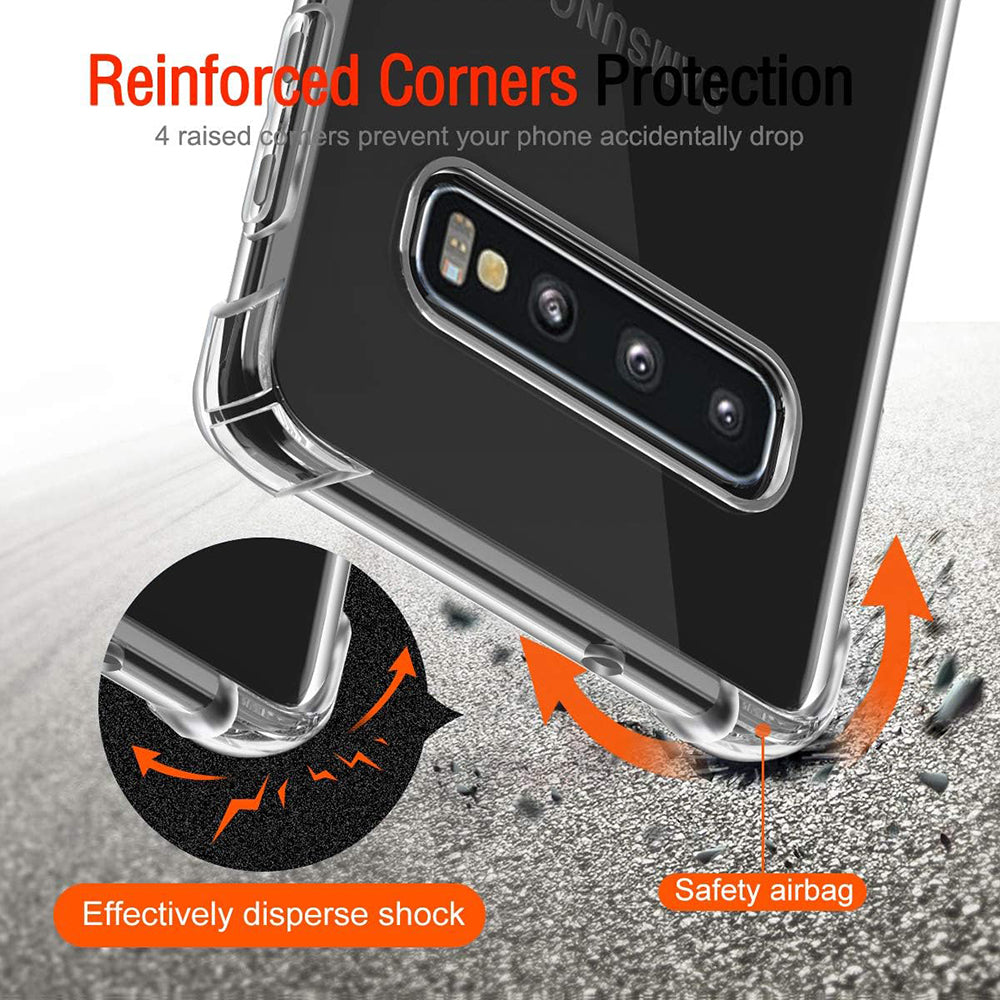 Θήκη για Samsung Galaxy S10 G973, Techsuit, Ανθεκτική σε Κρούσεις Διαφανής, Διάφανη