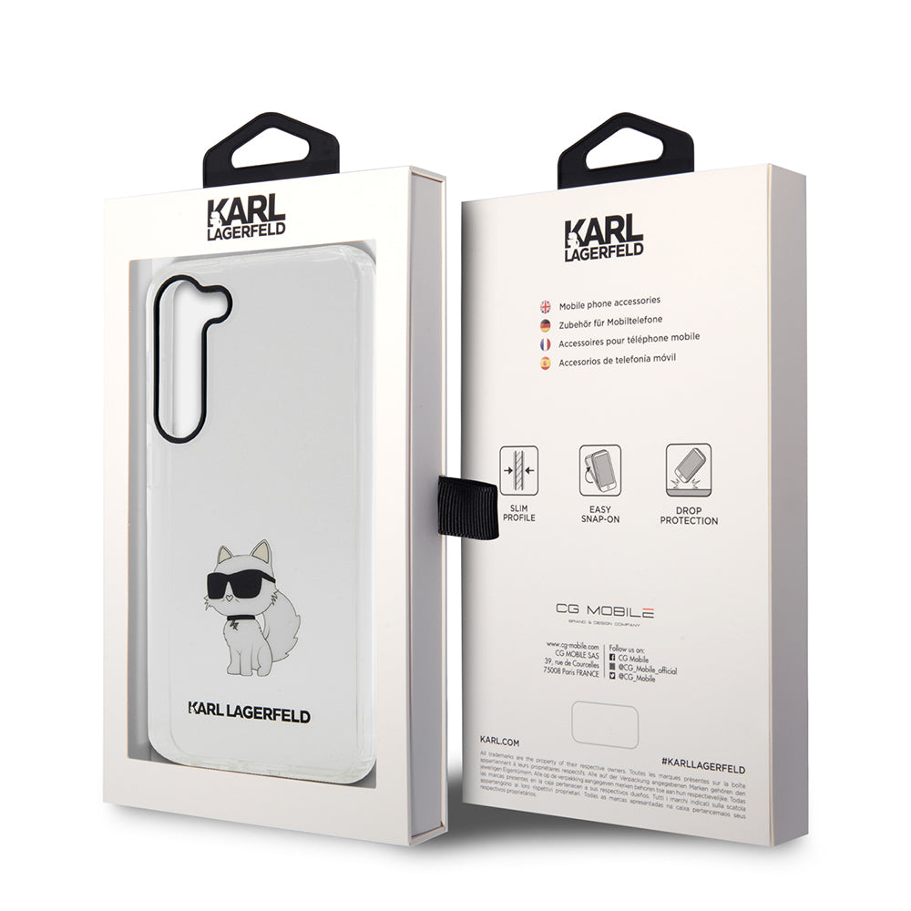 Θήκη για Samsung Galaxy S23+ S916, Karl Lagerfeld, Ikonik Choupette, Διάφανη