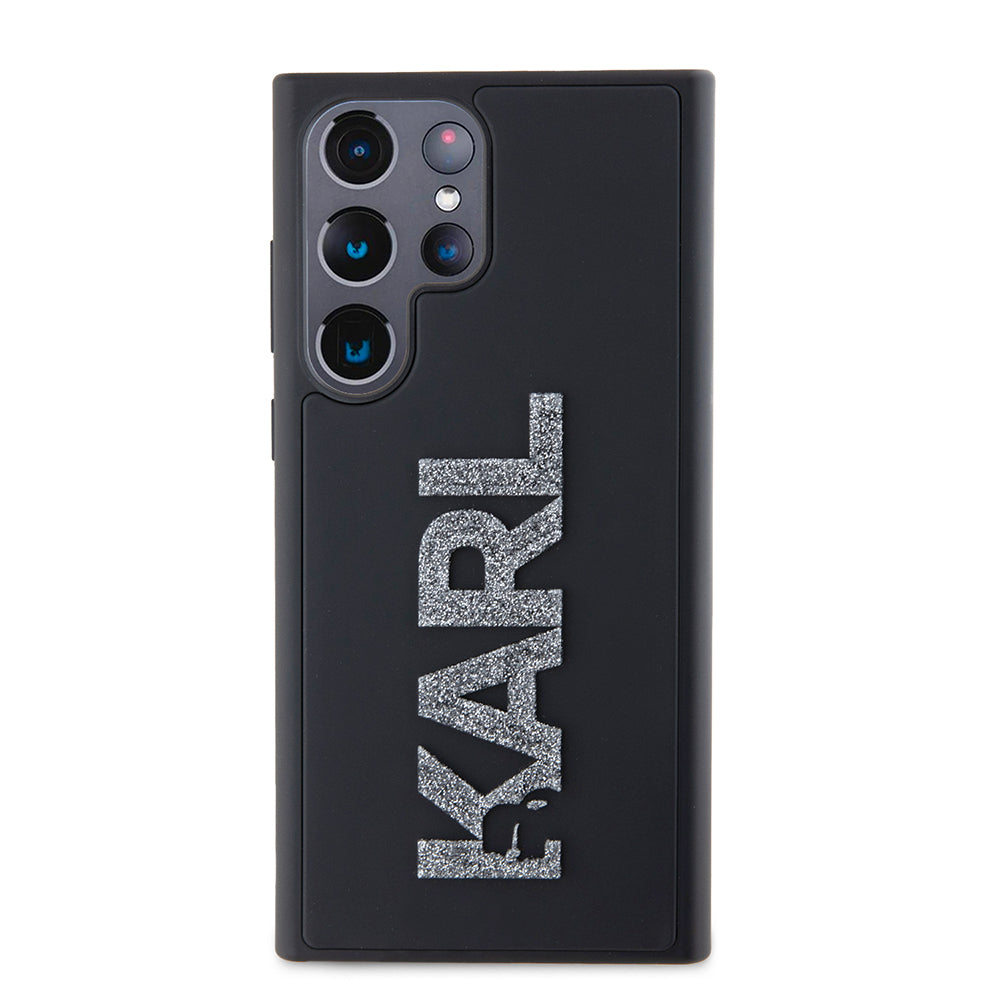 Θήκη για Samsung Galaxy S23 Ultra S918, Karl Lagerfeld, 3D Rubber Glitter Logo, Μαύρη