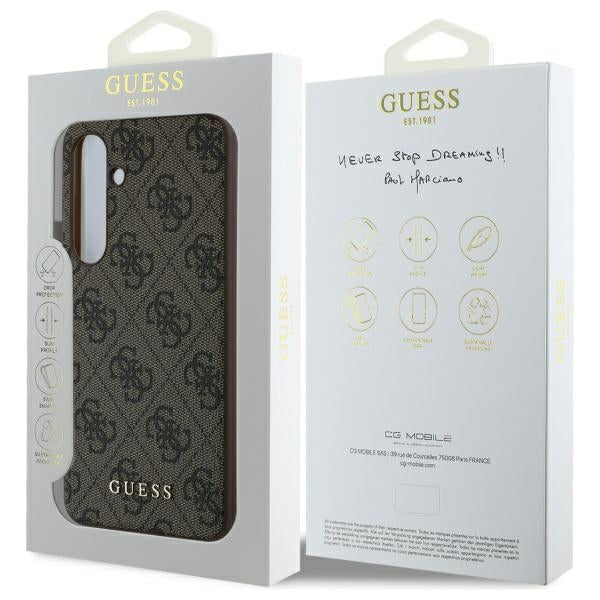 Θήκη για Samsung Galaxy S24 FE S721, Guess, 4G Charm, Καφέ