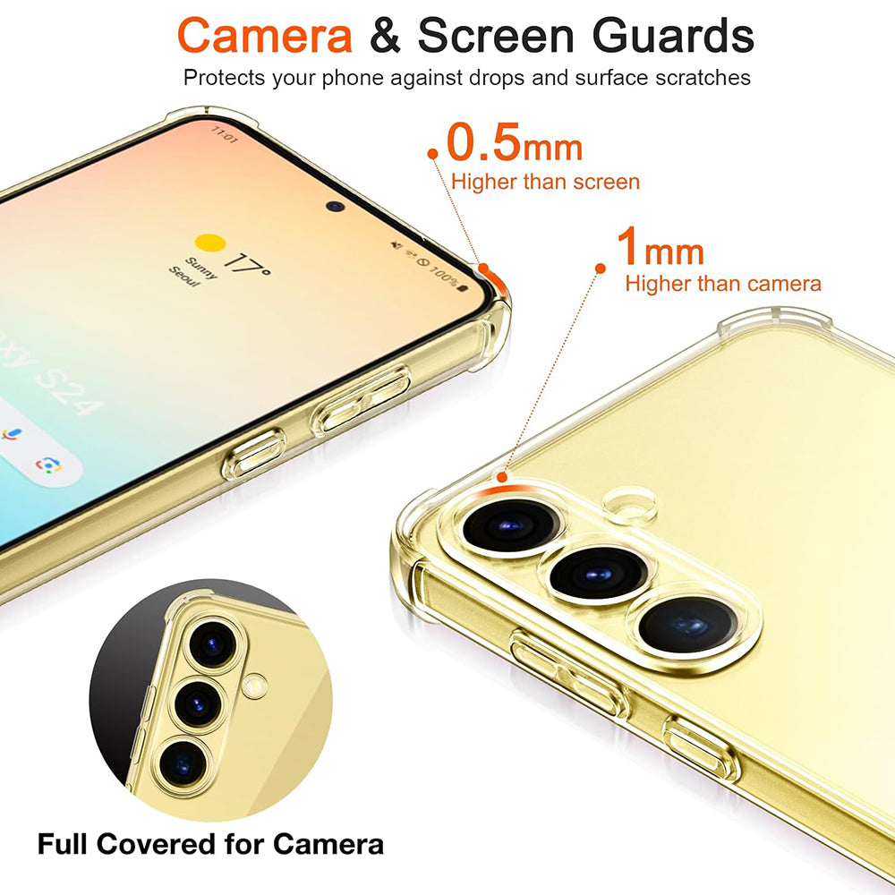 Θήκη για Samsung Galaxy S24 FE S721, Techsuit, Ανθεκτική σε Κρούσεις Διαφανής, Διάφανη