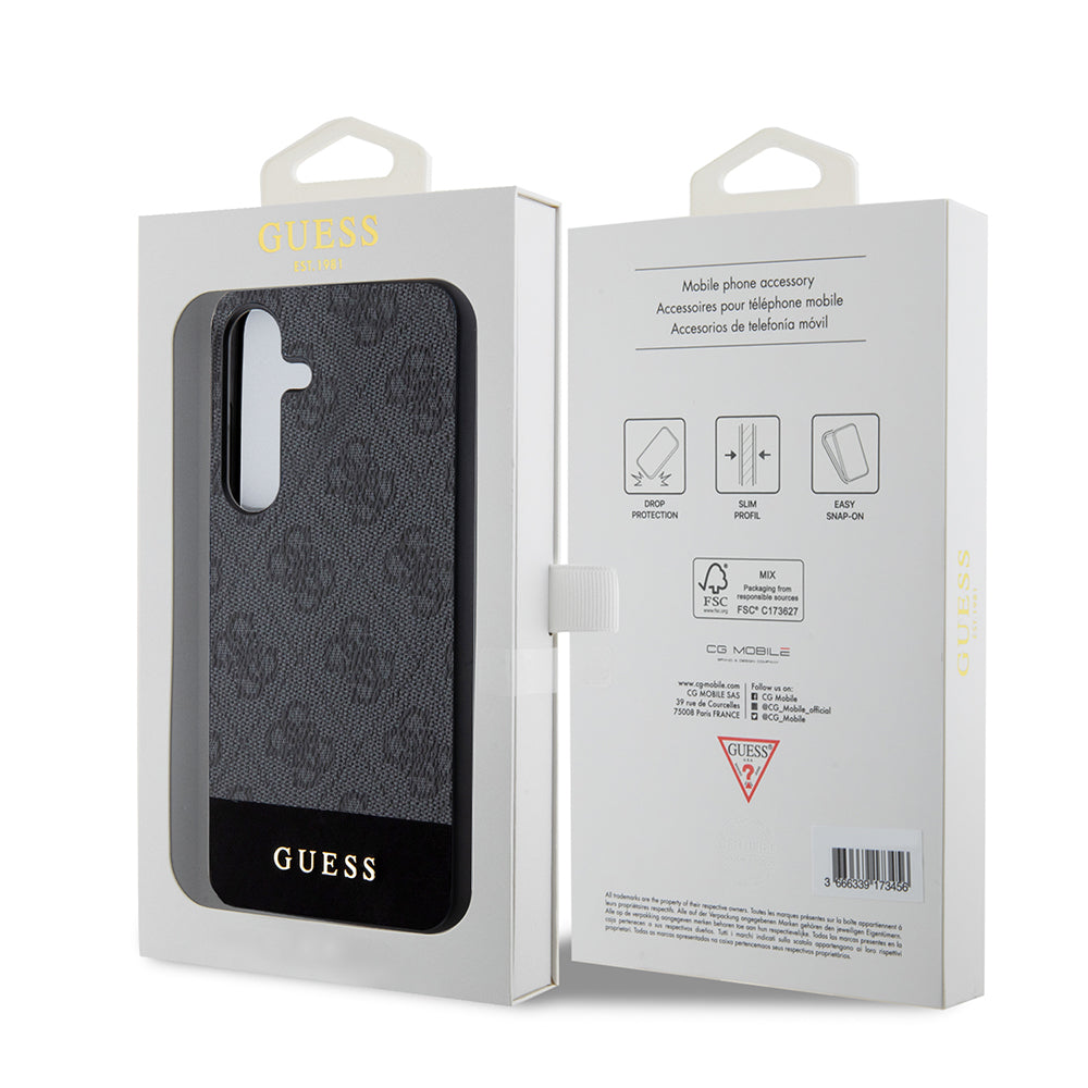 Θήκη για Samsung Galaxy S24+ S926, Guess, 4G Stripe, Μαύρη