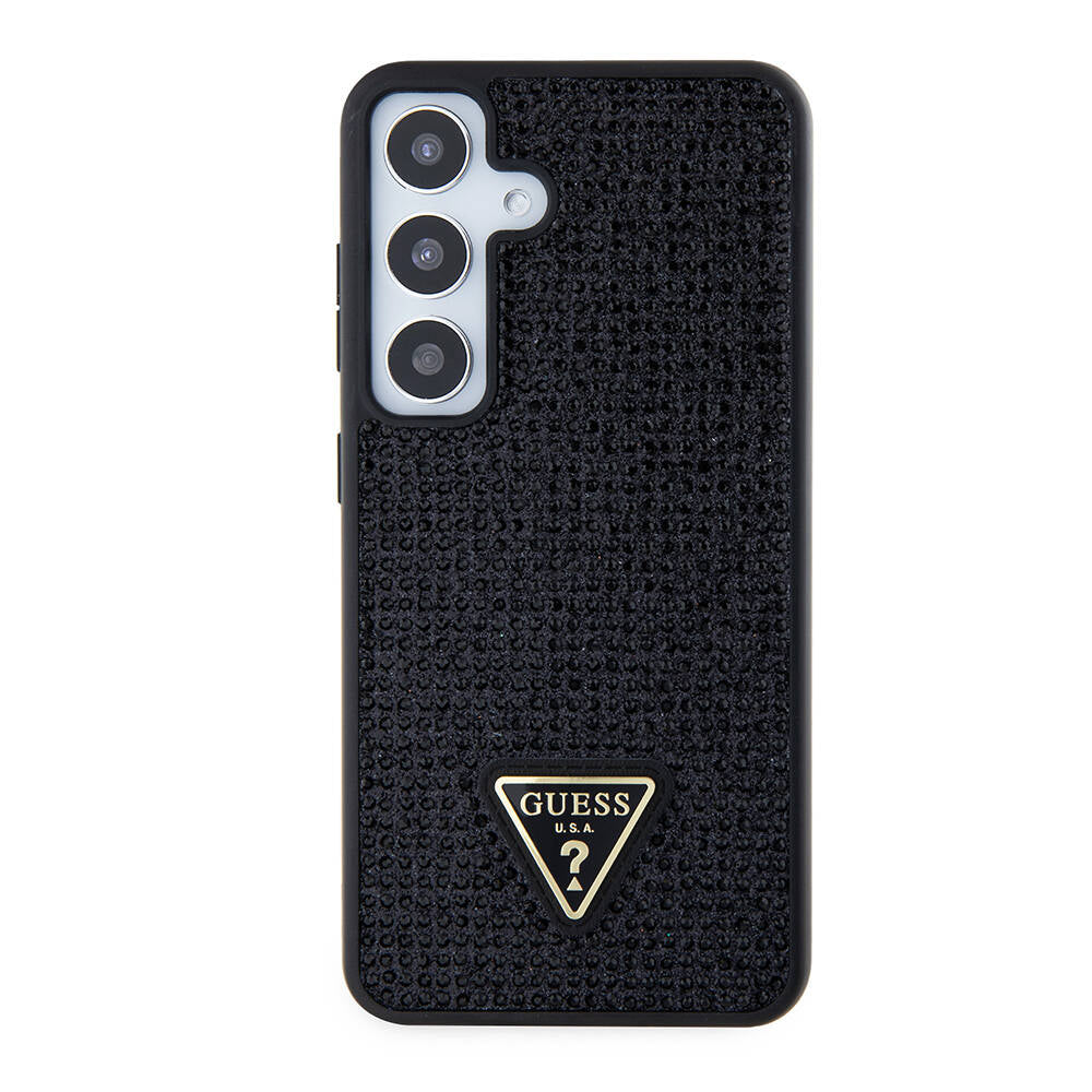 Θήκη για Samsung Galaxy S24+ S926, Guess, Rhinestone Triangle Logo, Μαύρη