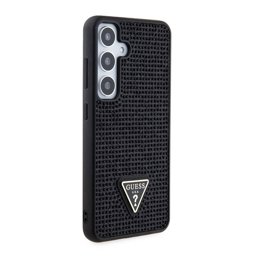 Θήκη για Samsung Galaxy S24+ S926, Guess, Rhinestone Triangle Logo, Μαύρη