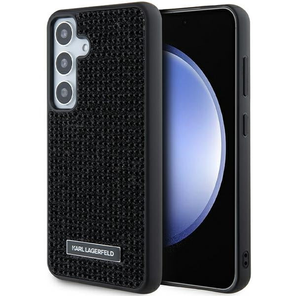 Θήκη για Samsung Galaxy S24+ S926, Karl Lagerfeld, Rhinestone Metal Plate, Μαύρη