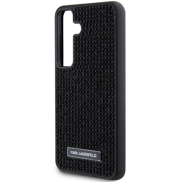 Θήκη για Samsung Galaxy S24+ S926, Karl Lagerfeld, Rhinestone Metal Plate, Μαύρη