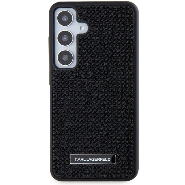 Θήκη για Samsung Galaxy S24+ S926, Karl Lagerfeld, Rhinestone Metal Plate, Μαύρη