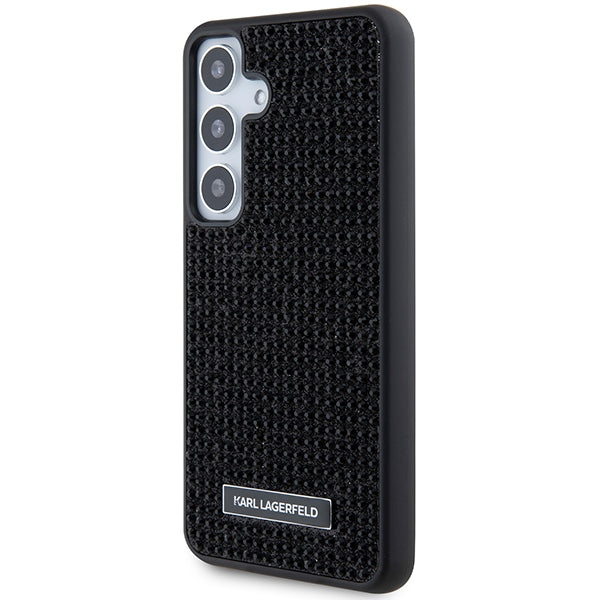 Θήκη για Samsung Galaxy S24+ S926, Karl Lagerfeld, Rhinestone Metal Plate, Μαύρη
