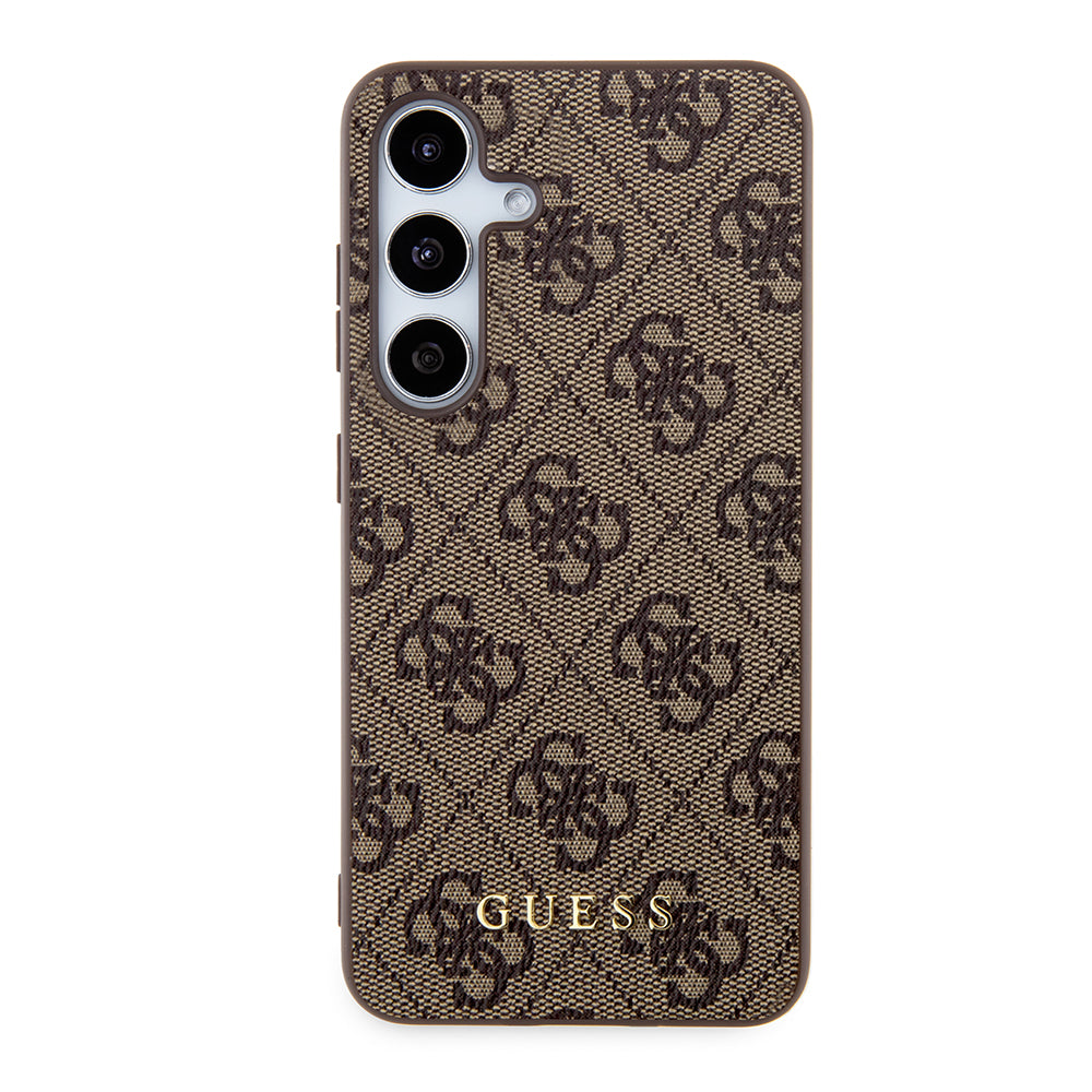 Θήκη για Samsung Galaxy S24 S921, Guess, 4G Metal Gold Logo, Καφέ