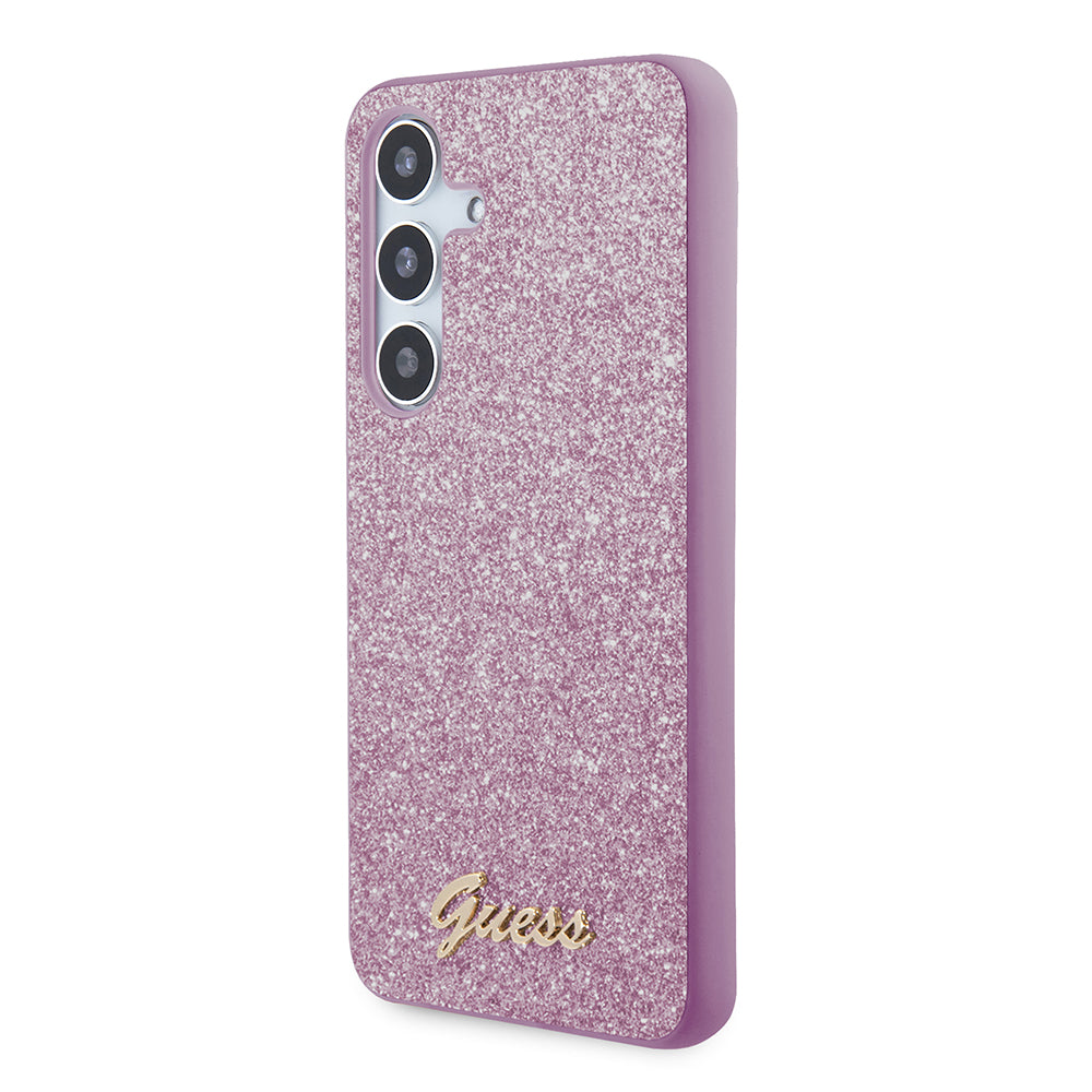 Θήκη για Samsung Galaxy S24 S921, Guess, Glitter Script, Μωβ