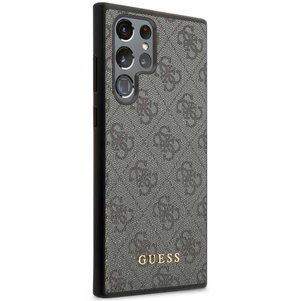 Case for Samsung Galaxy S24 Ultra S928, Guess, 4G Metal Gold Logo, Black