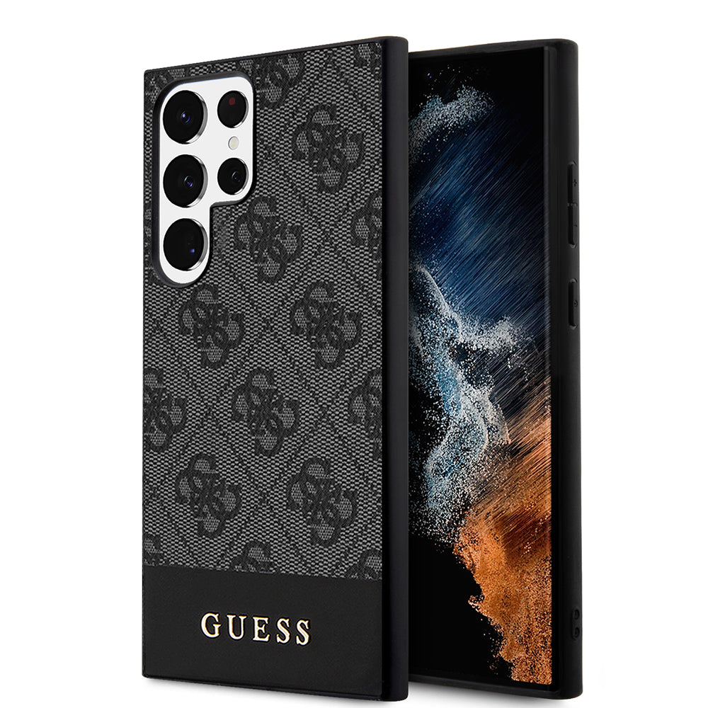 Θήκη για Samsung Galaxy S24 Ultra S928, Guess, 4G Stripe, Μαύρη