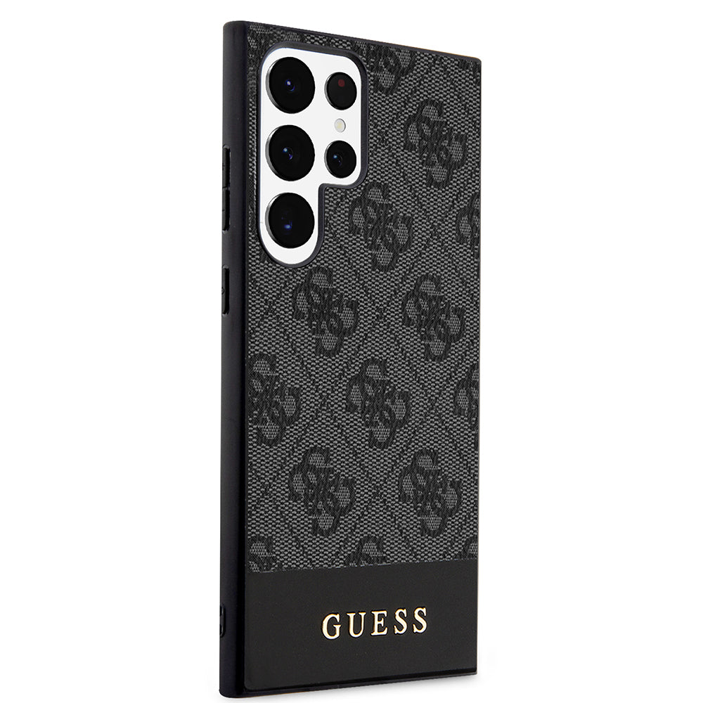 Θήκη για Samsung Galaxy S24 Ultra S928, Guess, 4G Stripe, Μαύρη