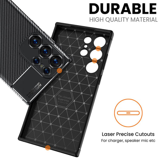 Θήκη για Samsung Galaxy S24 Ultra S928, Techsuit, CarbonFiber, Μαύρο