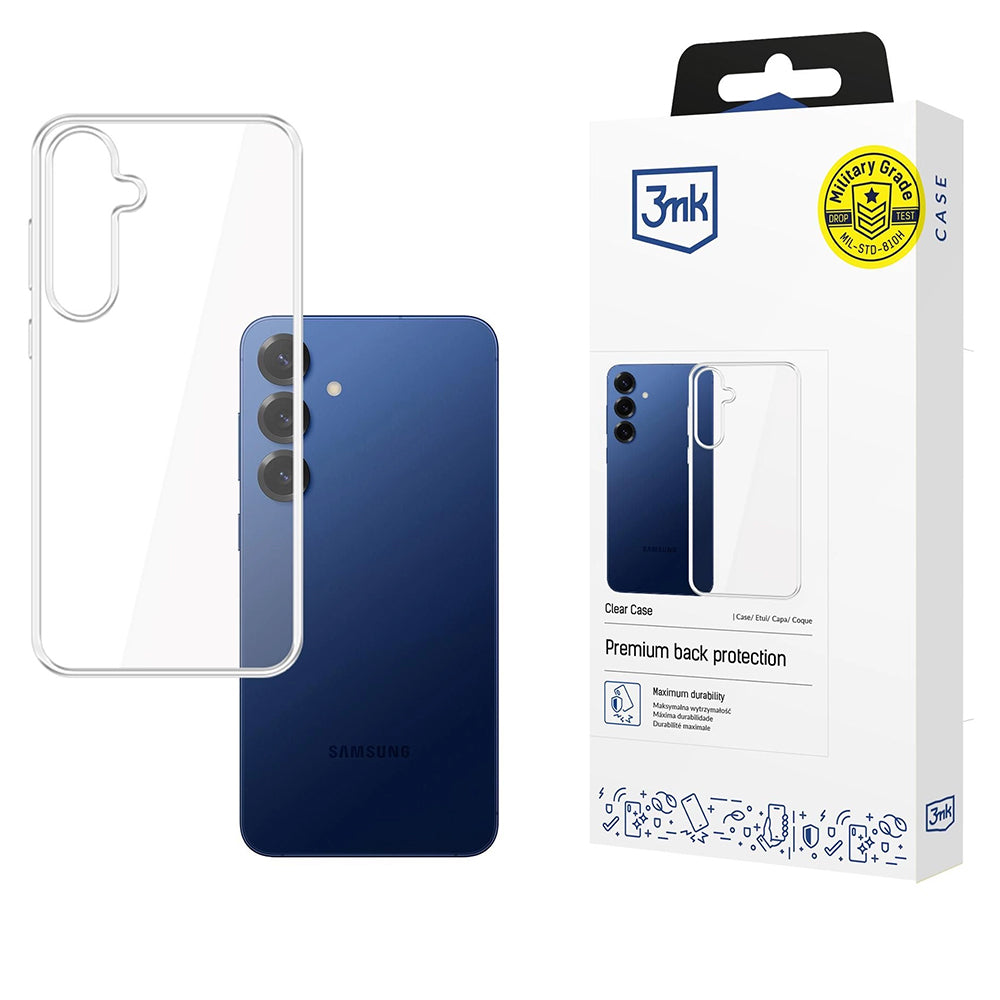 Case for Samsung Galaxy S25 FE, 3MK, Clear, Transparent