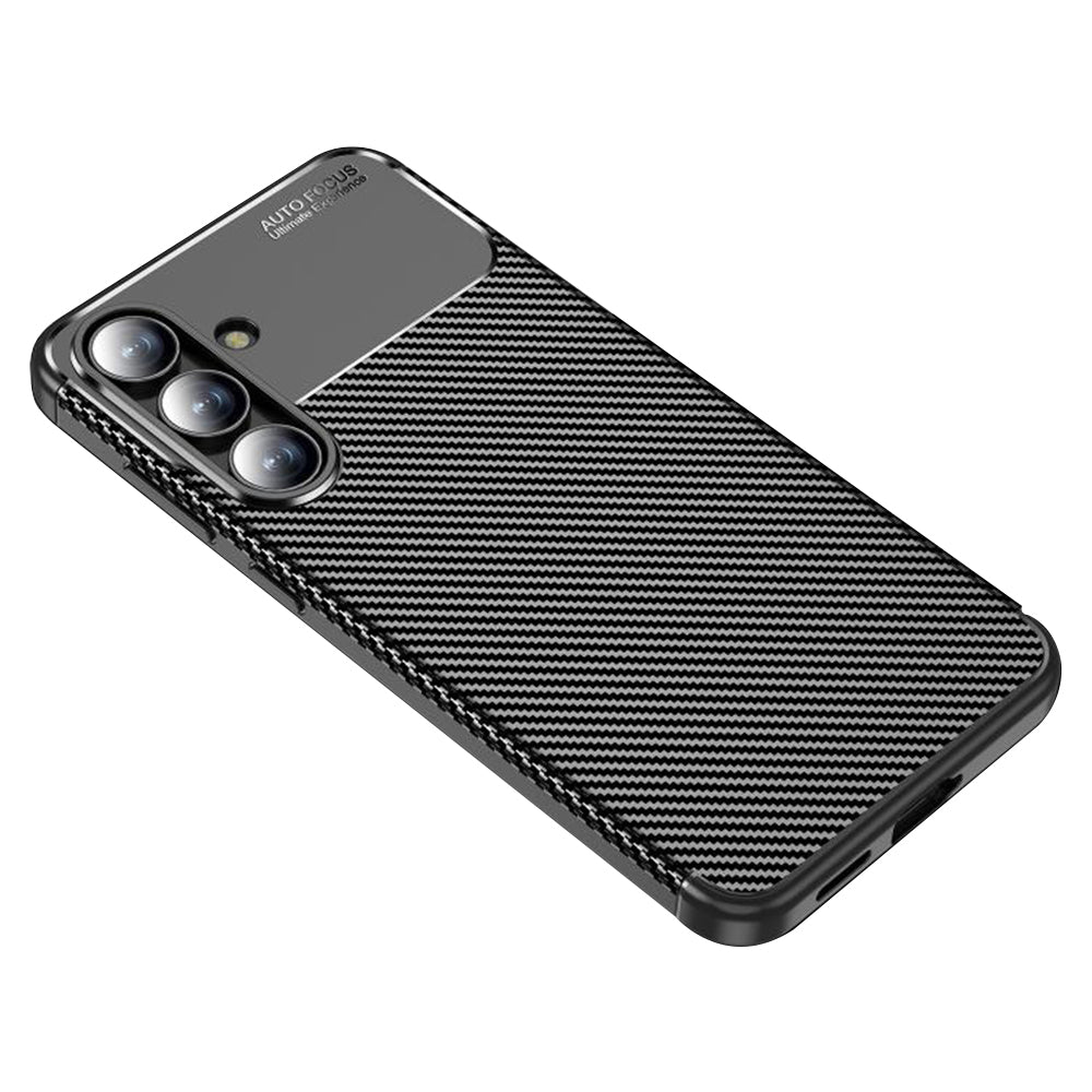 Θήκη για Samsung Galaxy S25 FE, Techsuit, CarbonFiber, Μαύρο