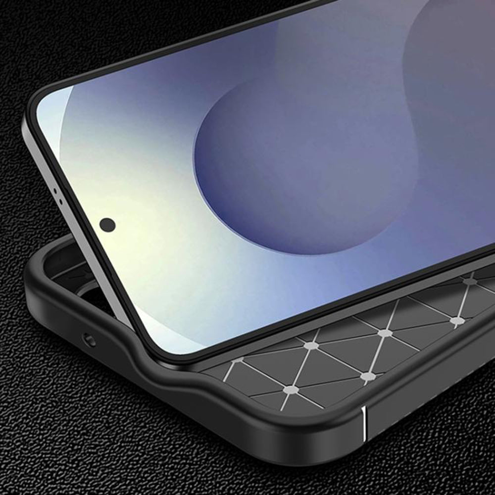 Θήκη για Samsung Galaxy S25 FE, Techsuit, CarbonFiber, Μαύρο