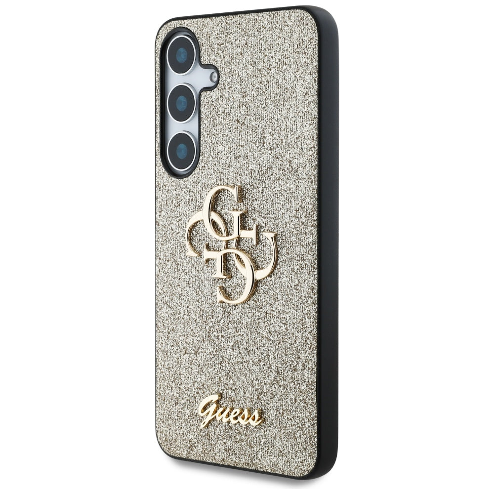 Θήκη για Samsung Galaxy S25+ S936, Guess, Glitter Big 4G Script, Χρυσή