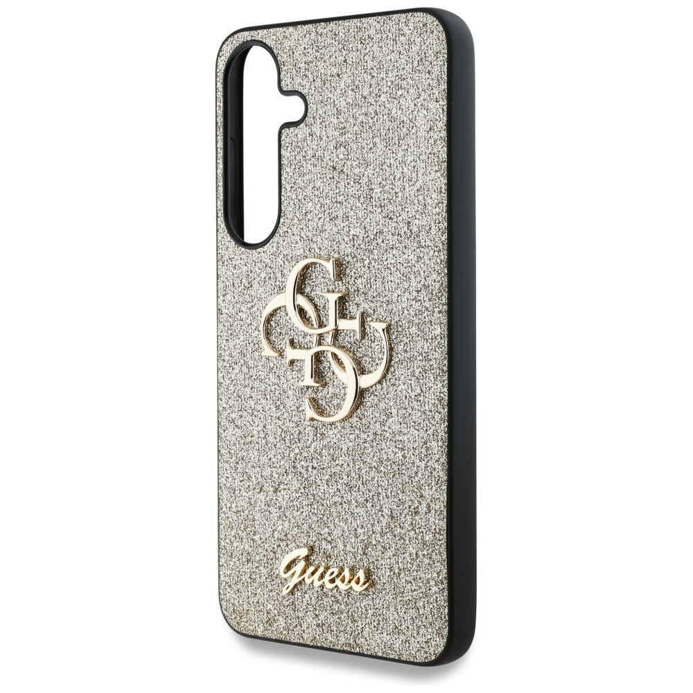 Θήκη για Samsung Galaxy S25+ S936, Guess, Glitter Big 4G Script, Χρυσή