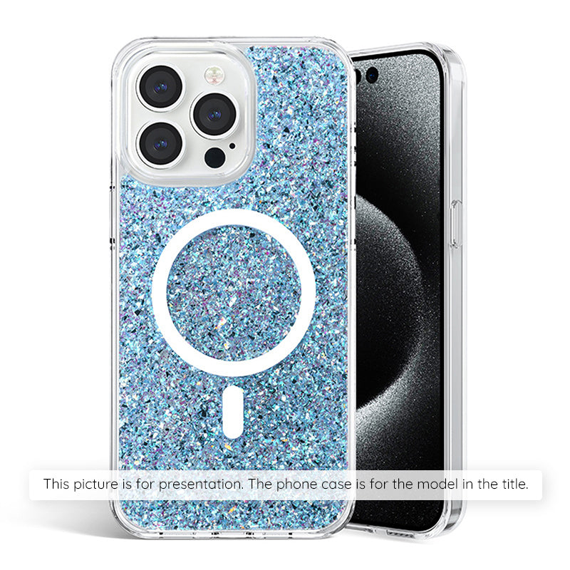 Θήκη για Samsung Galaxy S25+ S936, Techsuit, Sparkly Glitter, Μπλε