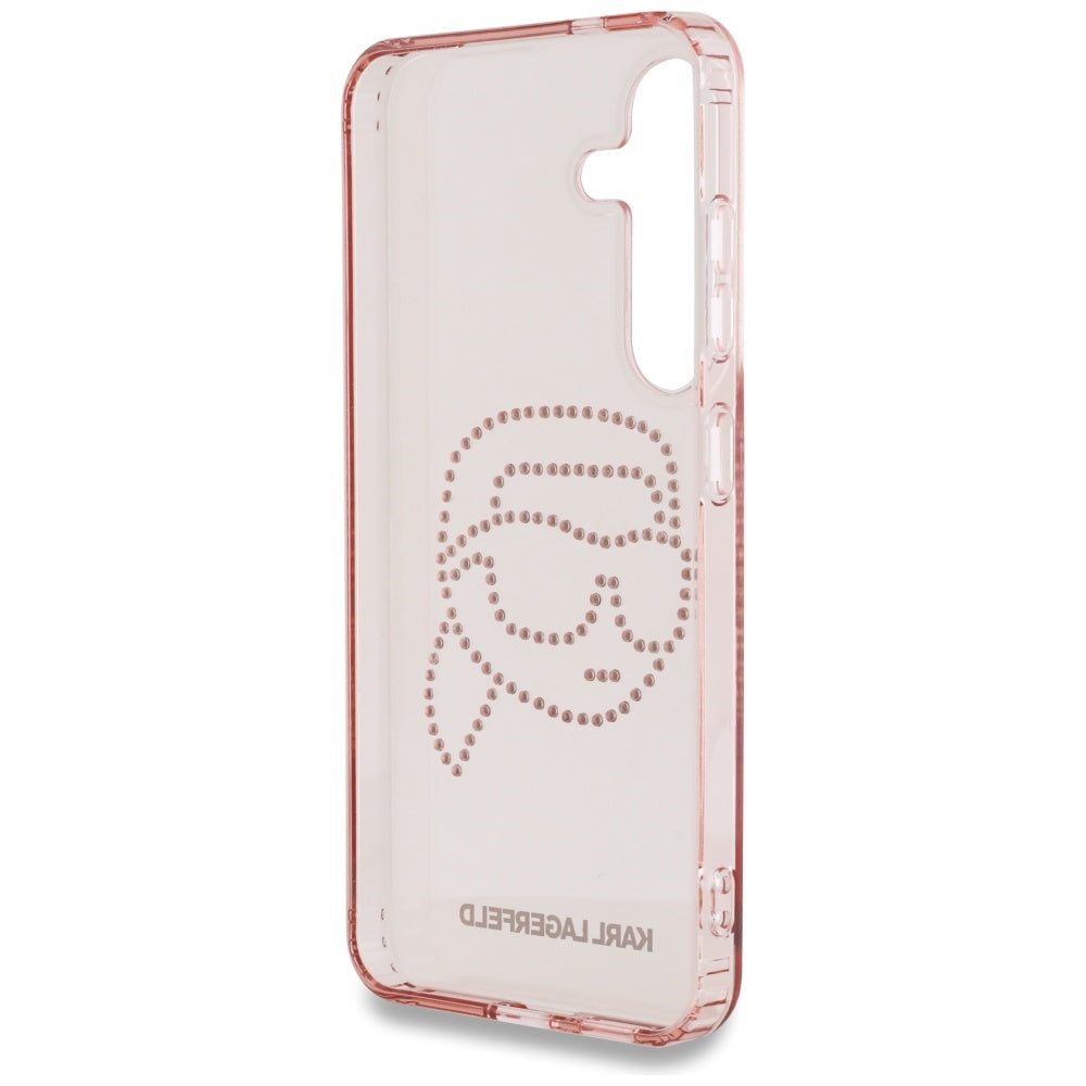 Θήκη για Samsung Galaxy S25 S931, Karl Lagerfeld, IML Rhinestones Karl's Head, Ροζ
