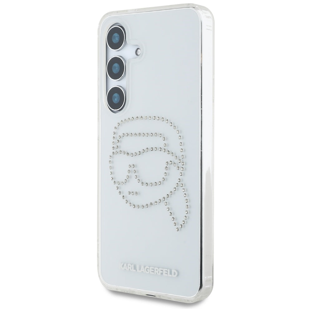 Θήκη για Samsung Galaxy S25 S931, Karl Lagerfeld, IML Rhinestones Karl's Head, Διάφανη